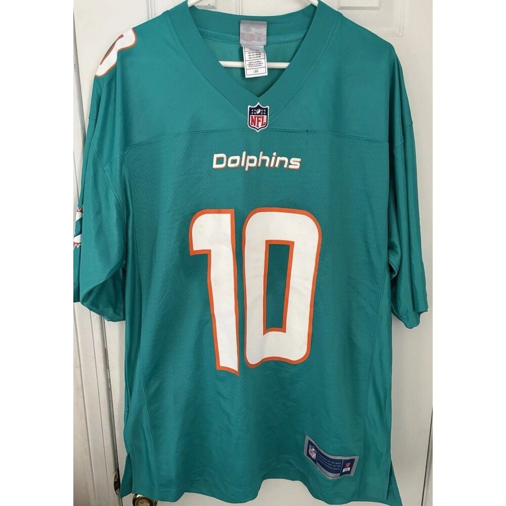 Tyreek Hill #10 NFL Miami Dolphins Home Aqua Blue Nike Jersey Size L
